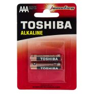باتری نیم قلمی مدل LR03 بسته 2 عددی توشیبا TOSHIBA