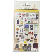 برچسب (استیکر) فانتزی کد 1014 طرح گرامافون SUATELIER